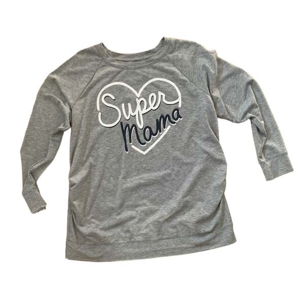 A glow maternity super mama pull over sweat shirt size xl maternity - Picture 1 of 6